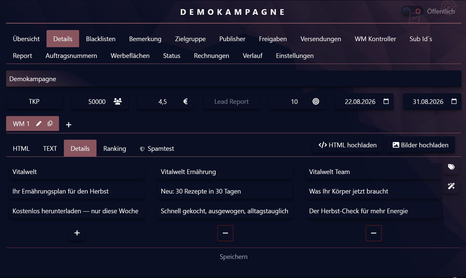 Betreff, Absender und Vorschautext